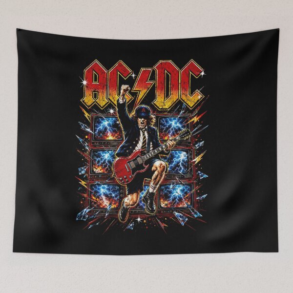 Item preview, AC/DC Angus Young Vintage High-Voltage Rock Graphic designed and sold by interdesigner.