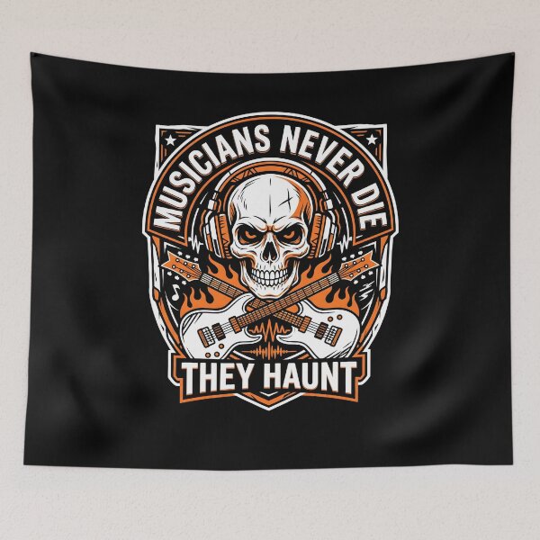 Item preview, Musicians Never Die They Haunt Funny Halloween Guitar designed and sold by fawzimorsy.
