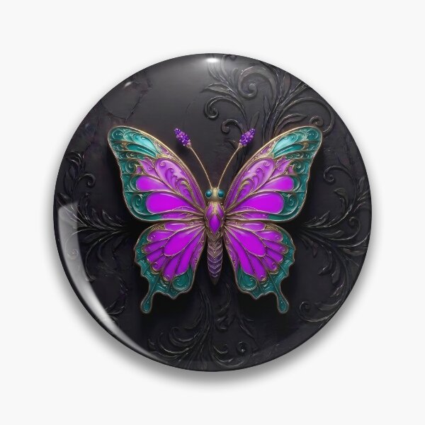 Item preview, Purple and Teal Gothic Butterfly 3D Jewel Design designed and sold by LuisWorks.