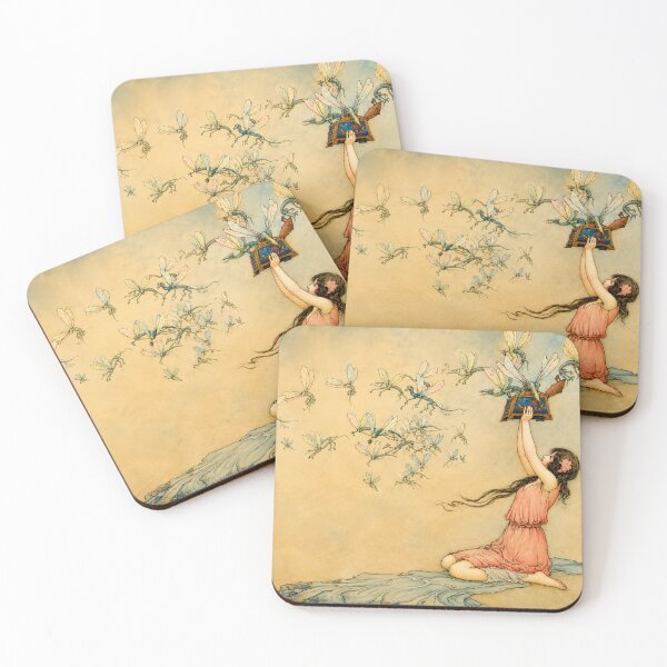 Item preview, Fairy Wall Art – Art Nouveau Pandora's Box Print for Whimsical Cottage Decor designed and sold by RickE.
