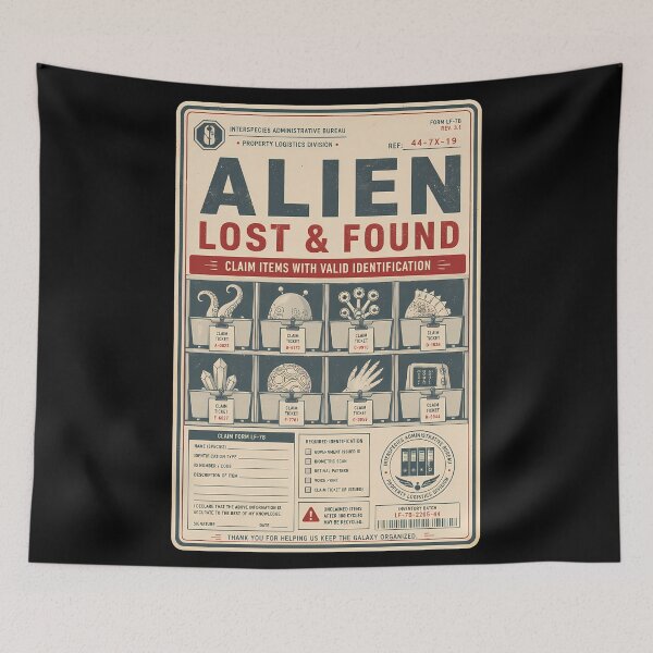 Item preview, Alien Lost and Found Department Notice designed and sold by agearb.