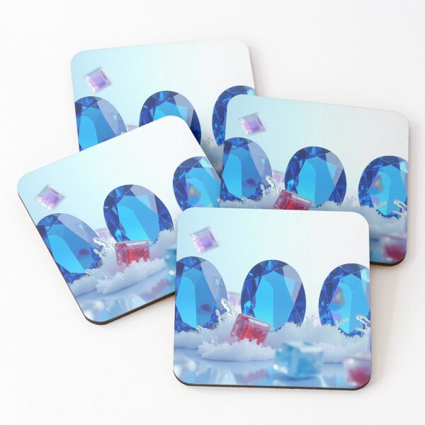 Item preview, Blue Sapphire Gemstones with Colorful Glass Cubes in Crystal Splash. designed and sold by fbtrisha.