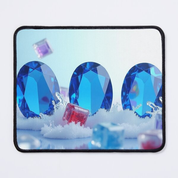 Item preview, Blue Sapphire Gemstones with Colorful Glass Cubes in Crystal Splash. designed and sold by fbtrisha.