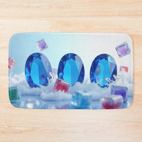 Item preview, Blue Sapphire Gemstones with Colorful Glass Cubes in Crystal Splash. designed and sold by fbtrisha.