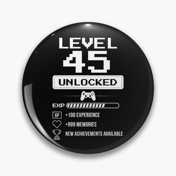 Item preview, Level 45 Unlocked birthday gift designed and sold by NumbersFort.