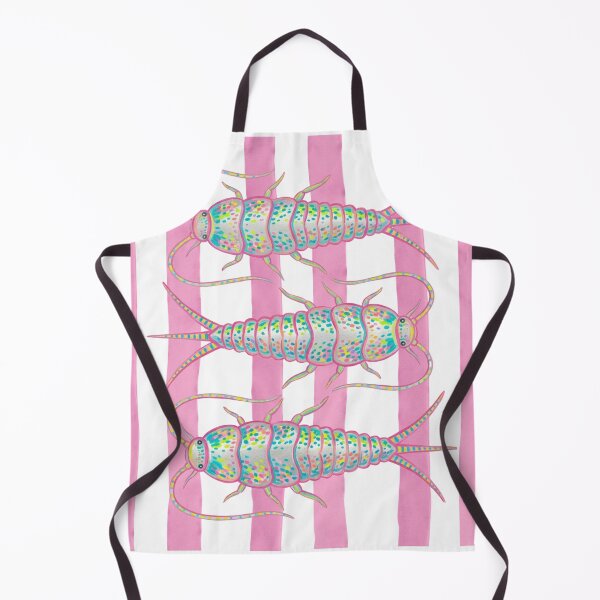 Item preview, Colorful Silverfish Bugs on Pink Stripes designed and sold by GaflariDesign.