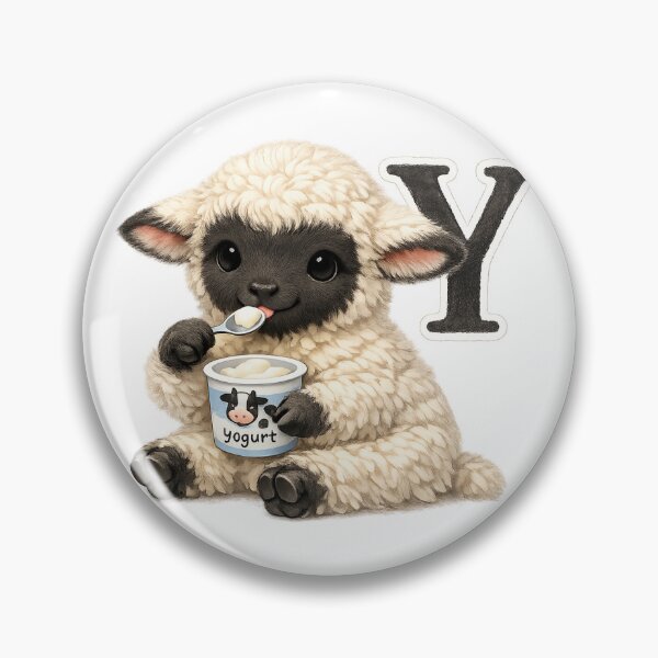 Item preview, Cute Lamb Alphabet Letter Art_Y Illustration designed and sold by CottonLamb.