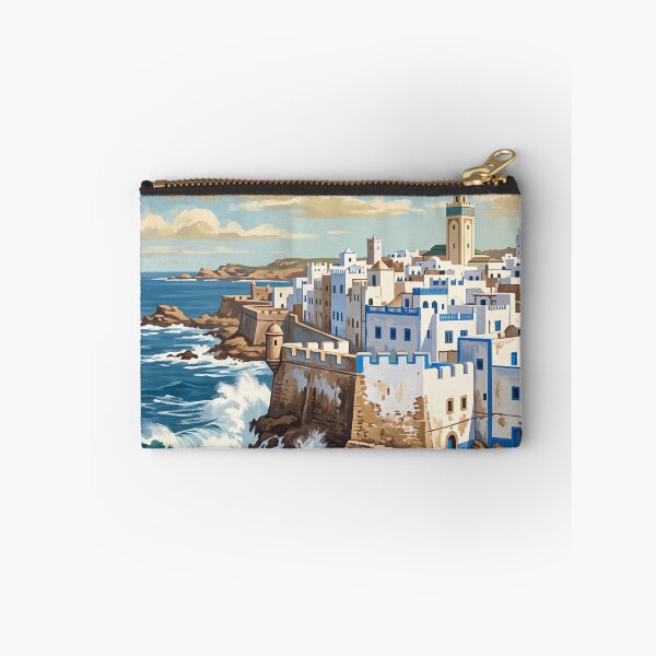 Item preview, Essaouira Morocco Vintage Travel Art – Medina Ramparts & Fishing Port designed and sold by Bomax121.