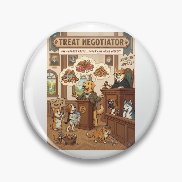 Item preview, Treat Negotiator | Funny Dog Lover Design | Courtroom Dog Illustration | Premium Pet Lifestyle Graphic designed and sold by SAJ Design Studio.