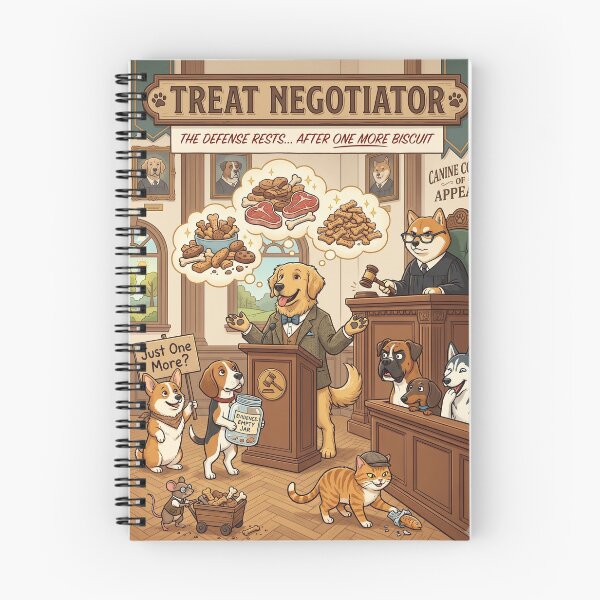 Item preview, Treat Negotiator | Funny Dog Lover Design | Courtroom Dog Illustration | Premium Pet Lifestyle Graphic designed and sold by SAJ Design Studio.