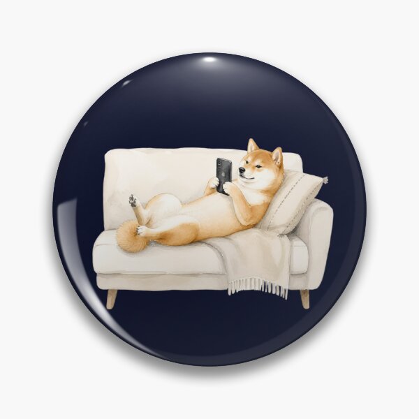 Item preview, Couch Mode Activated – Relaxing Shiba Inu Phone Time Design designed and sold by ManggaeJM.