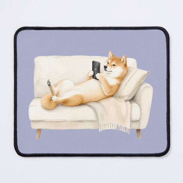 Item preview, Couch Mode Activated – Relaxing Shiba Inu Phone Time Design designed and sold by ManggaeJM.