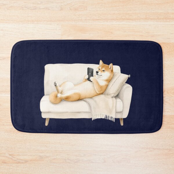 Item preview, Couch Mode Activated – Relaxing Shiba Inu Phone Time Design designed and sold by ManggaeJM.