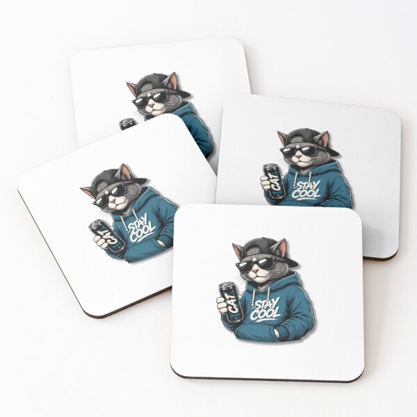 Item preview, Cool Cat Energy - Fun Streetwear Graphic for Kids designed and sold by Velouria Universe.