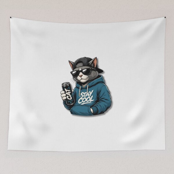 Item preview, Cool Cat Energy - Fun Streetwear Graphic for Kids designed and sold by Velouria Universe.