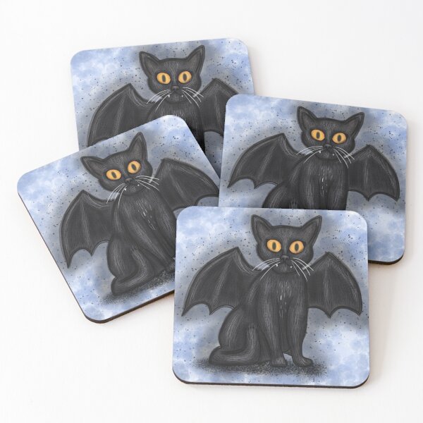 Item preview, Black cat with wings and teeth designed and sold by Aileen-Lights.