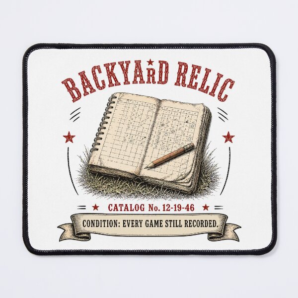 Item preview, Backyard Relic Scorebook | Vintage Baseball Scorekeeping T-Shirt designed and sold by Mikoff04-arts.