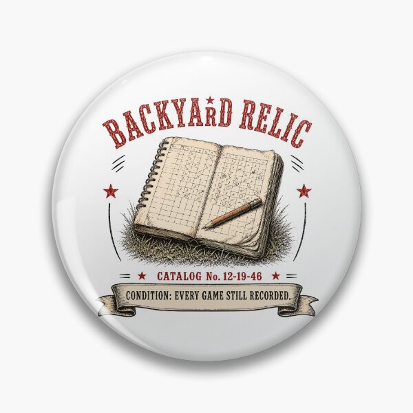 Item preview, Backyard Relic Scorebook | Vintage Baseball Scorekeeping T-Shirt designed and sold by Mikoff04-arts.