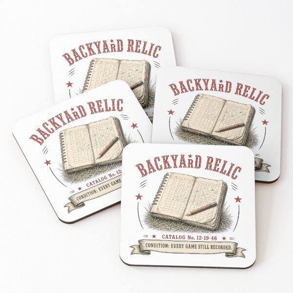 Item preview, Backyard Relic Scorebook | Vintage Baseball Scorekeeping T-Shirt designed and sold by Mikoff04-arts.