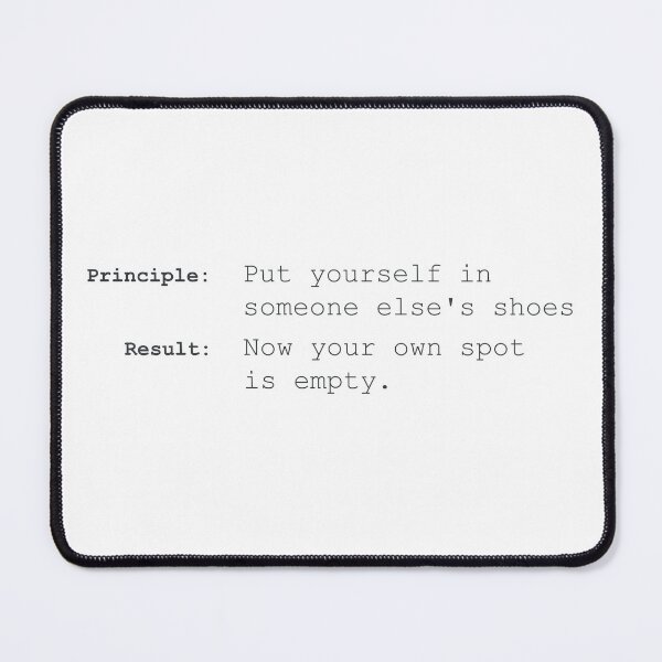 Item preview, Crisis Of Meaning Empathy Shoes Typography Poster designed and sold by drTerrens.