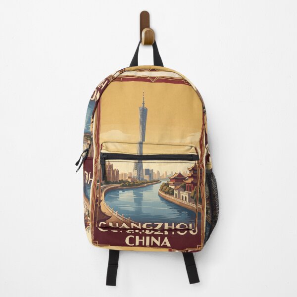Item preview, Guangzhou China Vintage Travel Art – Canton Tower & Pearl River designed and sold by Bomax121.