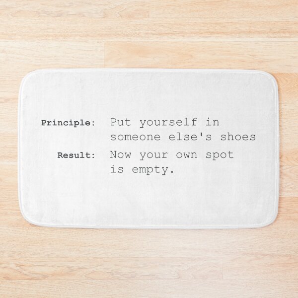 Item preview, Crisis Of Meaning Empathy Shoes Typography Poster designed and sold by drTerrens.