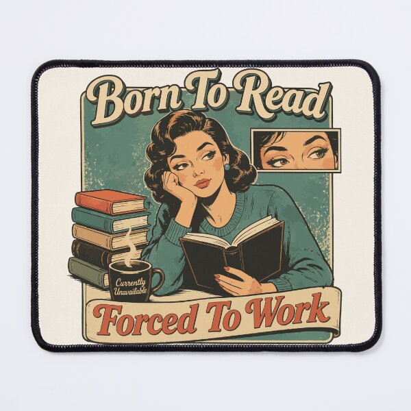 Item preview, Retro Comic Style Born To Read, Forced To Work designed and sold by legendaryskins.