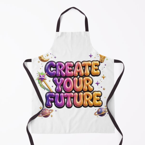 Item preview, Create Your Future Cosmic Purple Gold Magic Wand Lightbulb Retro Quote designed and sold by AuraVibesArts .