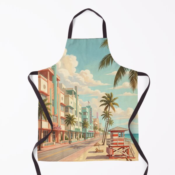 Item preview, Miami Florida Vintage Travel Art – South Beach, Ocean Drive & Art Deco designed and sold by Bomax121.