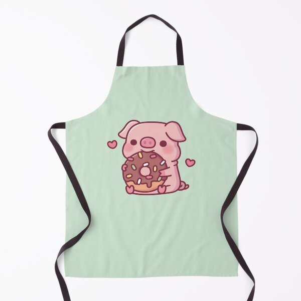 Item preview, Cute Pig Munching On Chocolate Donut With Sprinkles designed and sold by rustydoodle.