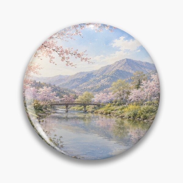 Item preview, Cherry Blossoms by the Spring River designed and sold by Wa Atelier.