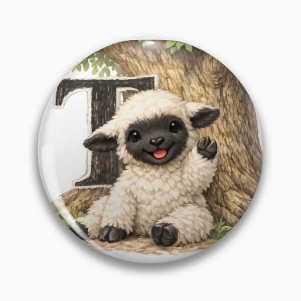 Item preview, Cute Lamb Alphabet Letter Art_T Illustration designed and sold by CottonLamb.