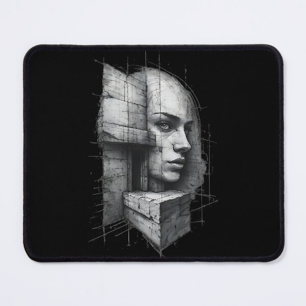 Item preview, Surreal Architectural Portrait Geometric Drawing designed and sold by UrbanPrts.