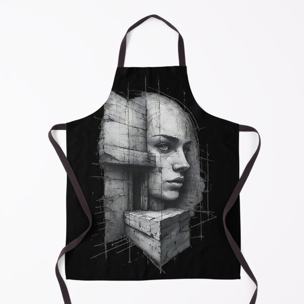 Item preview, Surreal Architectural Portrait Geometric Drawing designed and sold by UrbanPrts.