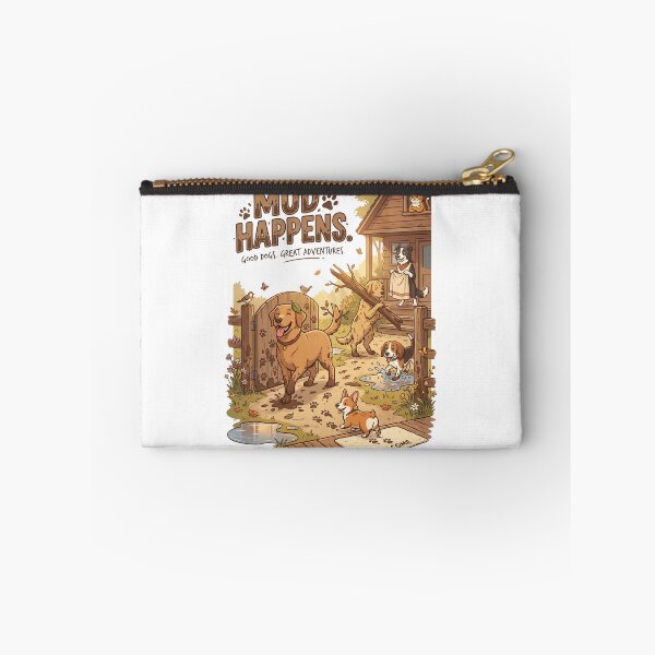 Item preview, Mud Happens | Funny Dog Lover Design | Outdoor Adventure Dog Illustration | Premium Pet Graphic designed and sold by SAJ Design Studio.