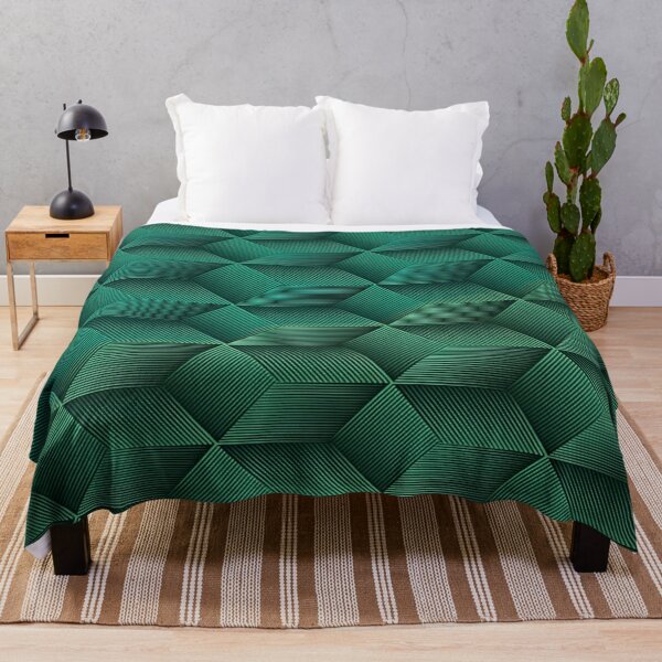 Item preview, Geometric Pattern with Textured Diamond Shapes in Varying Shades of Deep Teal and Aqua Green designed and sold by Matt_Smith.