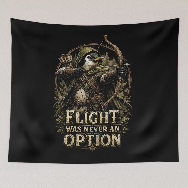 Item preview, Flight was Never an Option Archer Penguin Graphic Funny designed and sold by will freed18.