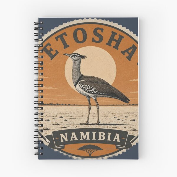 Item preview, Etosha Namibia Wildlife Travel Badge – Kori Bustard designed and sold by The Digital Compass.