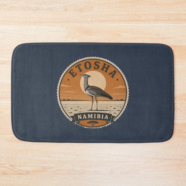 Item preview, Etosha Namibia Wildlife Travel Badge – Kori Bustard designed and sold by The Digital Compass.