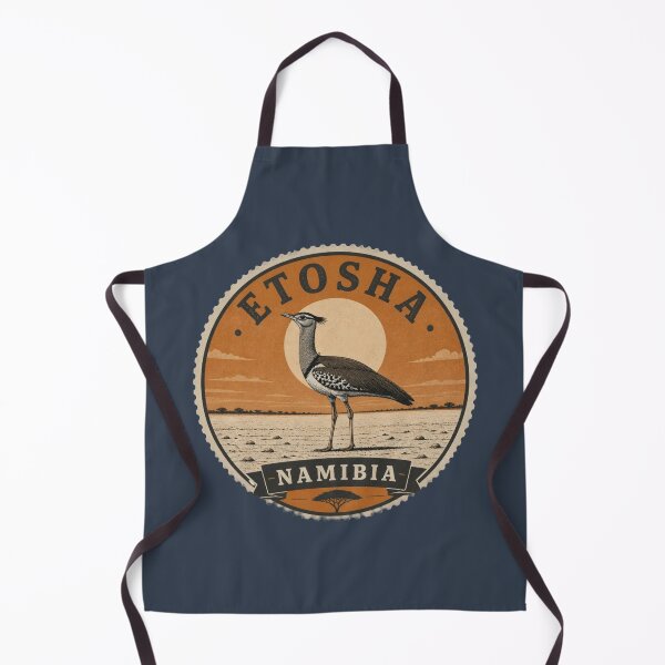 Item preview, Etosha Namibia Wildlife Travel Badge – Kori Bustard designed and sold by The Digital Compass.