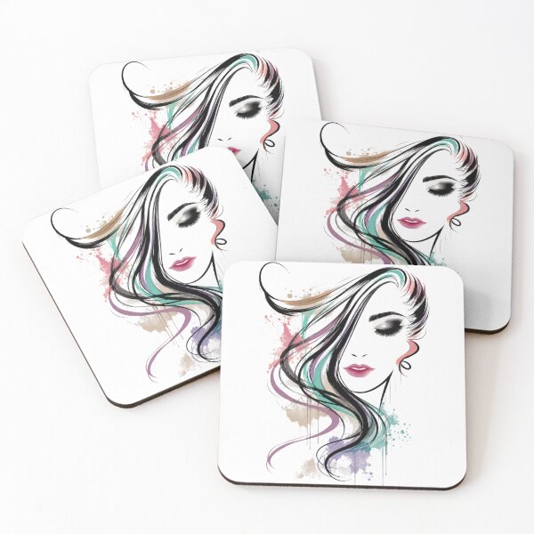Item preview, Abstract Watercolor Portrait of a Woman designed and sold by DKSH1234.