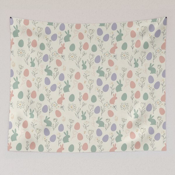 Item preview, Floral pattern with easter eggs designed and sold by Ruchi73.