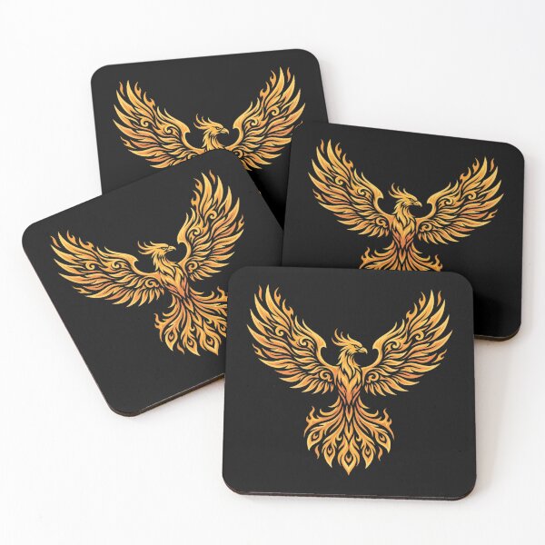 Item preview, Flaming Phoenix Vector Illustration | Fire Bird Fantasy Art | Mythical Phoenix Design designed and sold by StickerHavenn.