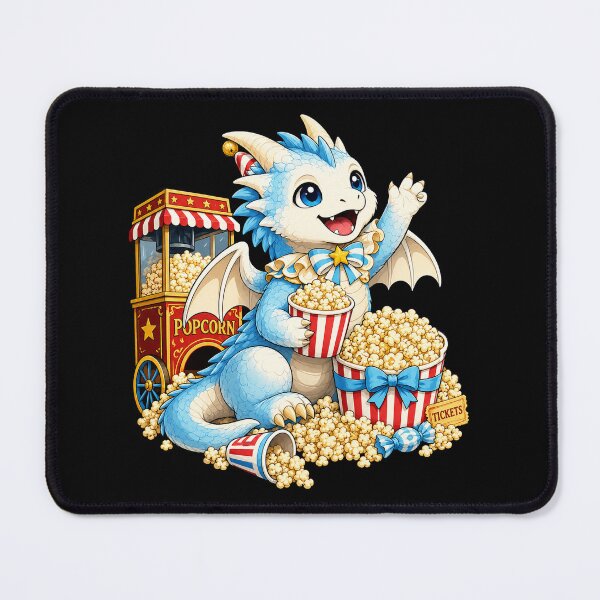 Item preview, Cute Baby Dragon with Popcorn designed and sold by Hatchling Hollow.