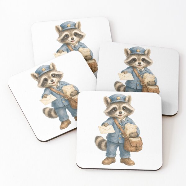 Item preview, Cute Raccoon Mail Carrier designed and sold by photoparadise22.