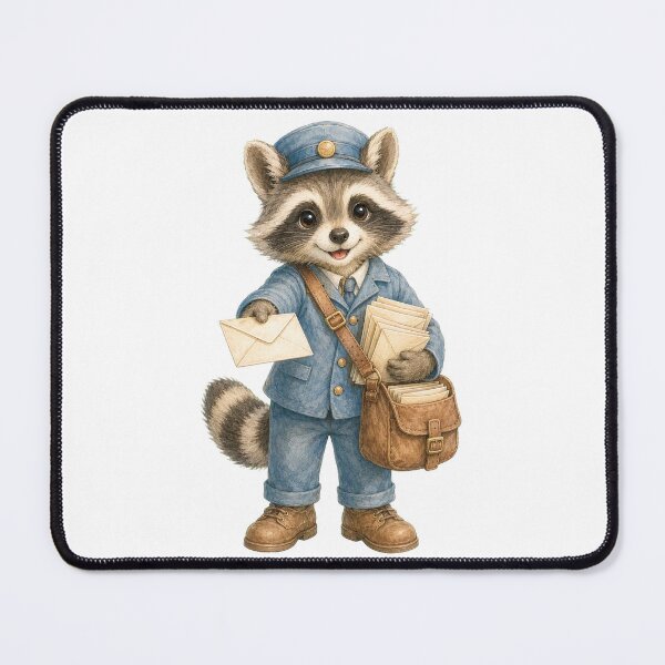 Item preview, Cute Raccoon Mail Carrier designed and sold by photoparadise22.