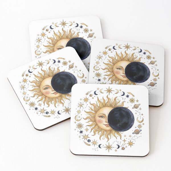 Item preview, Celestial Sun and Moon Eclipse Mandala designed and sold by GaflariDesign.