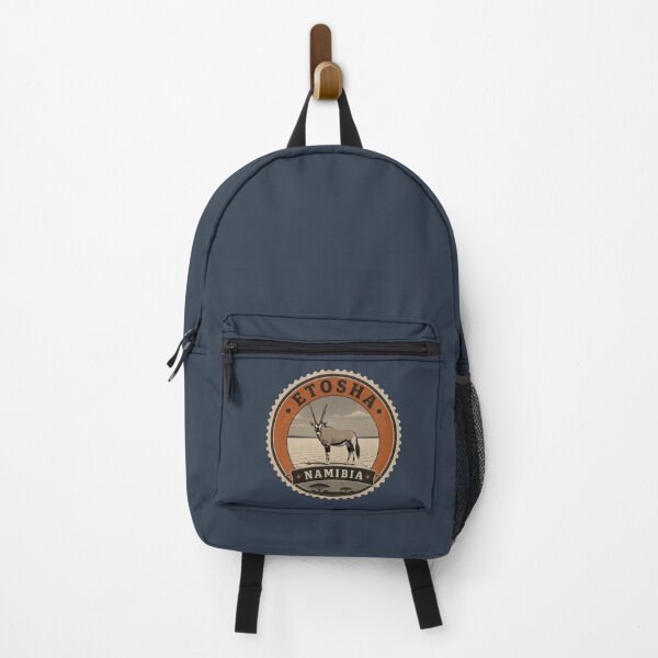 Item preview, Etosha Namibia Wildlife Travel Badge – Oryx on the Salt Pan designed and sold by The Digital Compass.