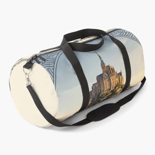 Item preview, Mont Saint-Michel France Vintage Travel Art – Medieval Abbey & Tidal Bay designed and sold by Bomax121.
