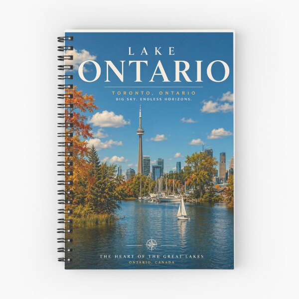Item preview, Lake Ontario Toronto Autumn Art Poster designed and sold by greatlakesimage.